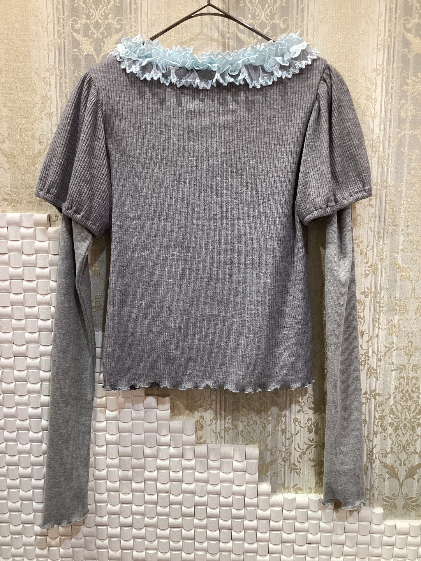 ◎jouetieフリルネックレイヤードトップス