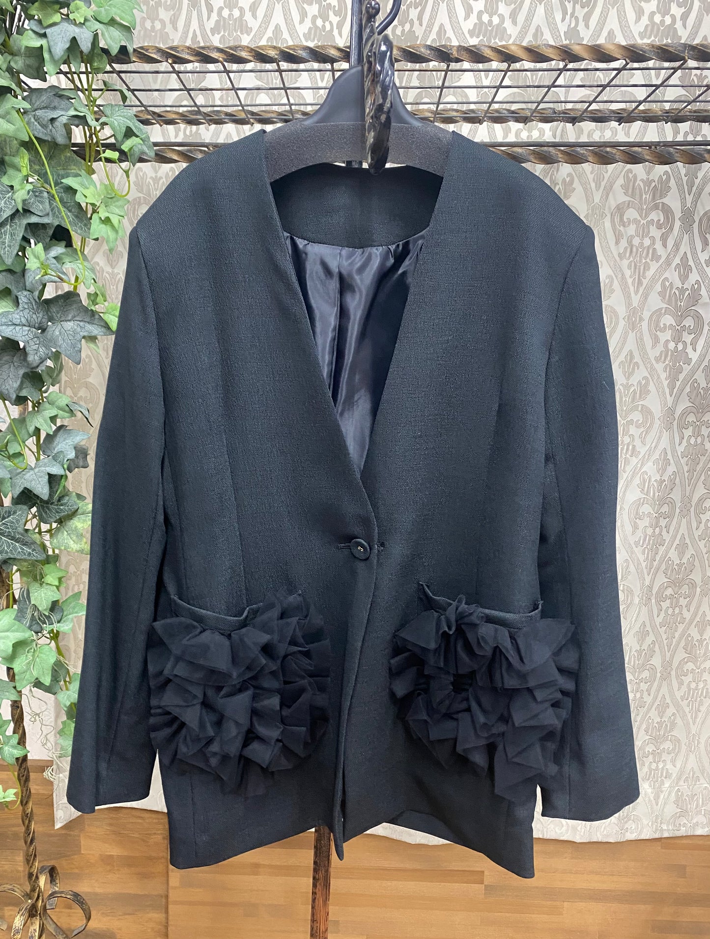 TEVALTポケットチュールフリルモチーフオーバーサイズjk