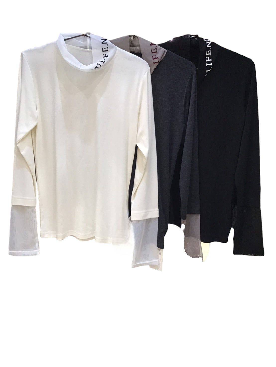 ◎Eimee Law フロッキーテキストハイネックTOPS