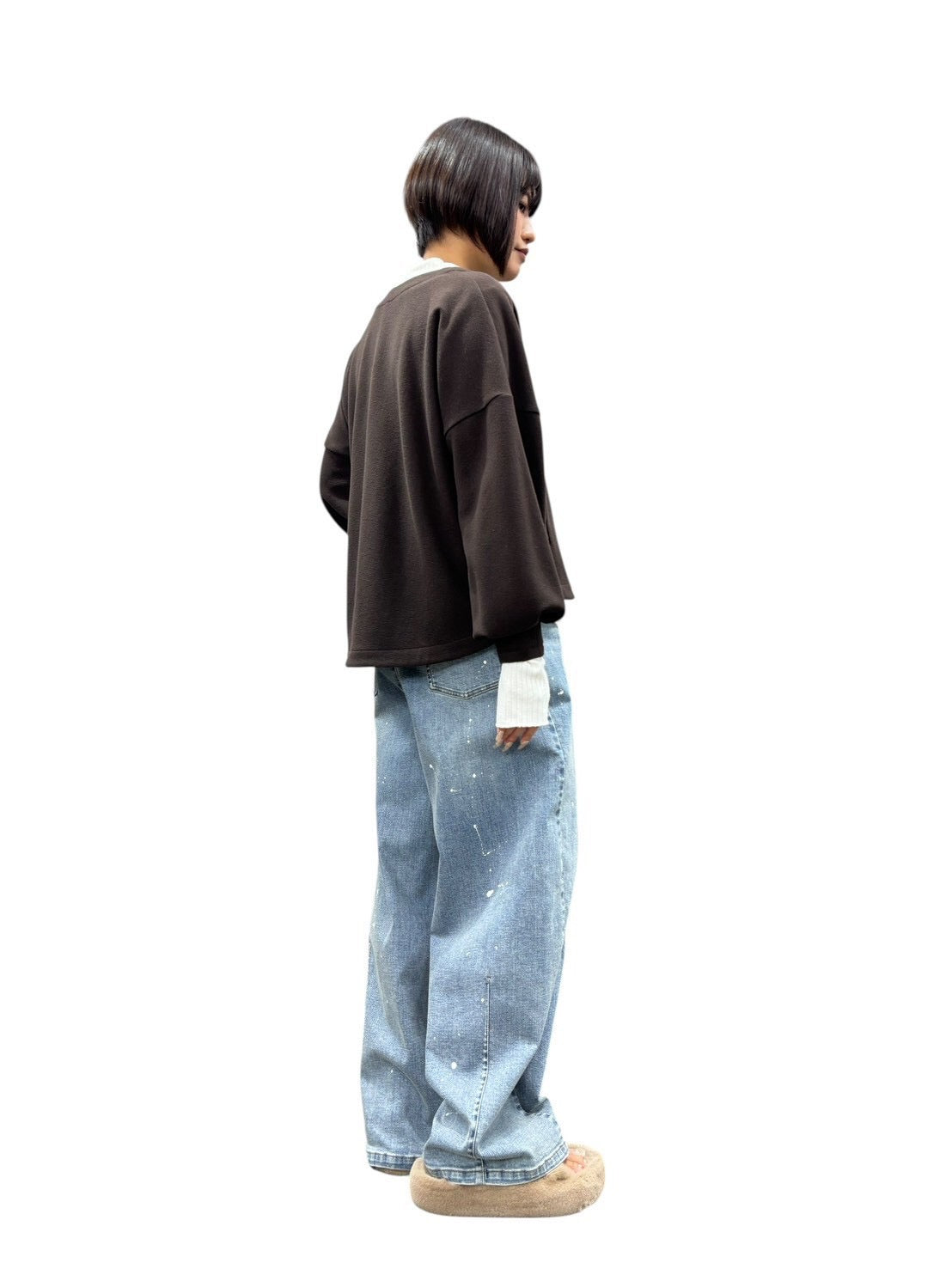 【予約商品11月末〜12月初】ayane 接結天竺ウォームカーディガン