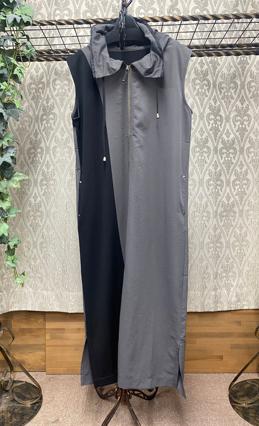 異素材切替ロングZIPジレOP