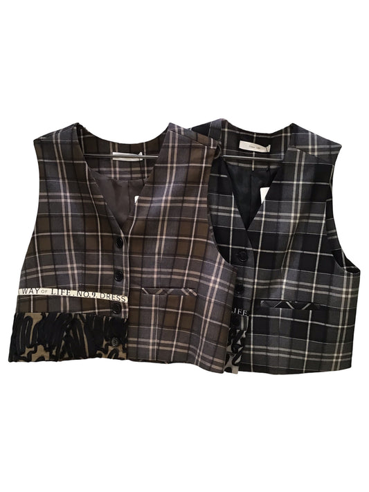 ◎【再入荷】Eimee Law ショート丈ロゴテープベスト