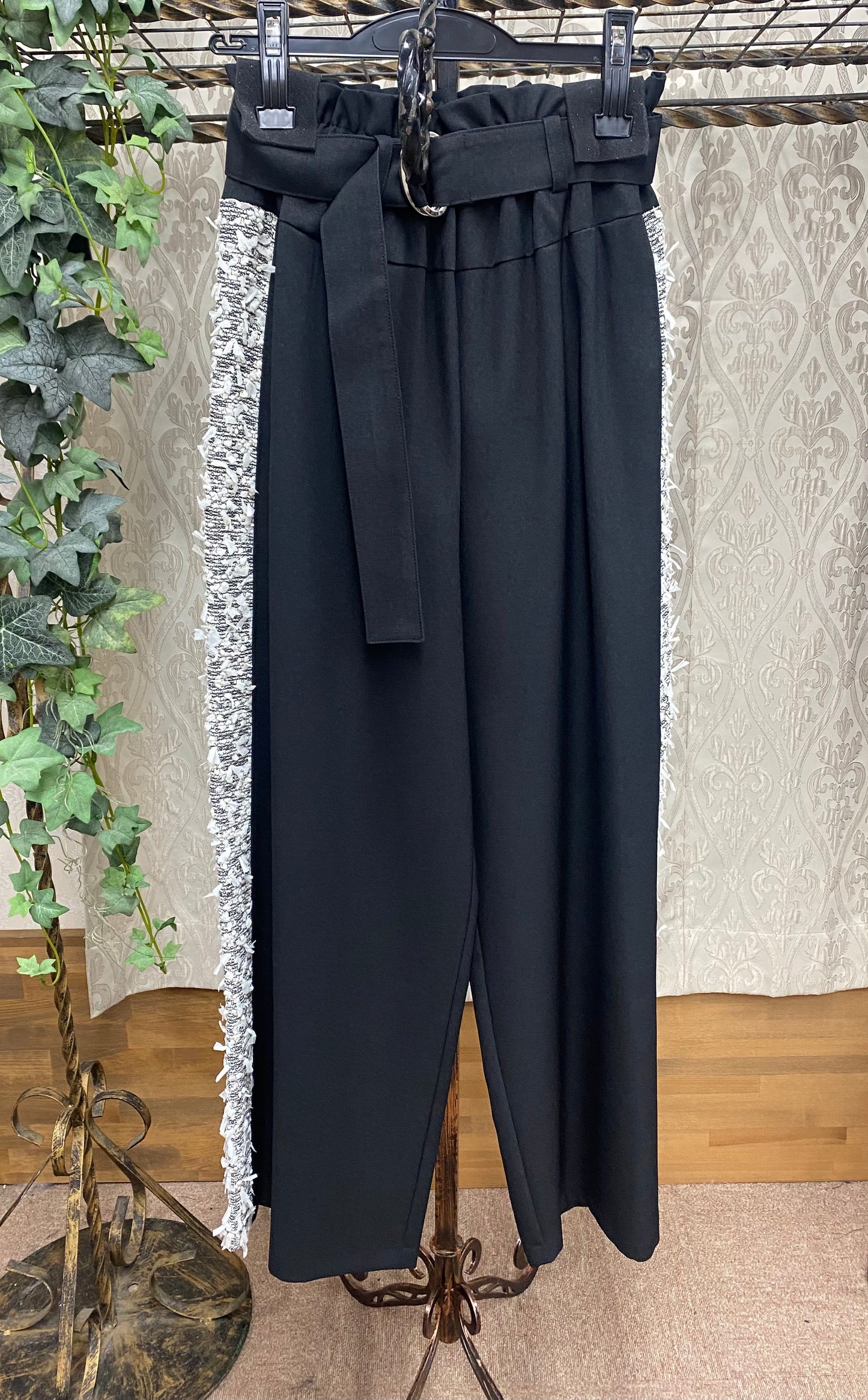 DOLLUPOOPSベルト付サイドツイードPT