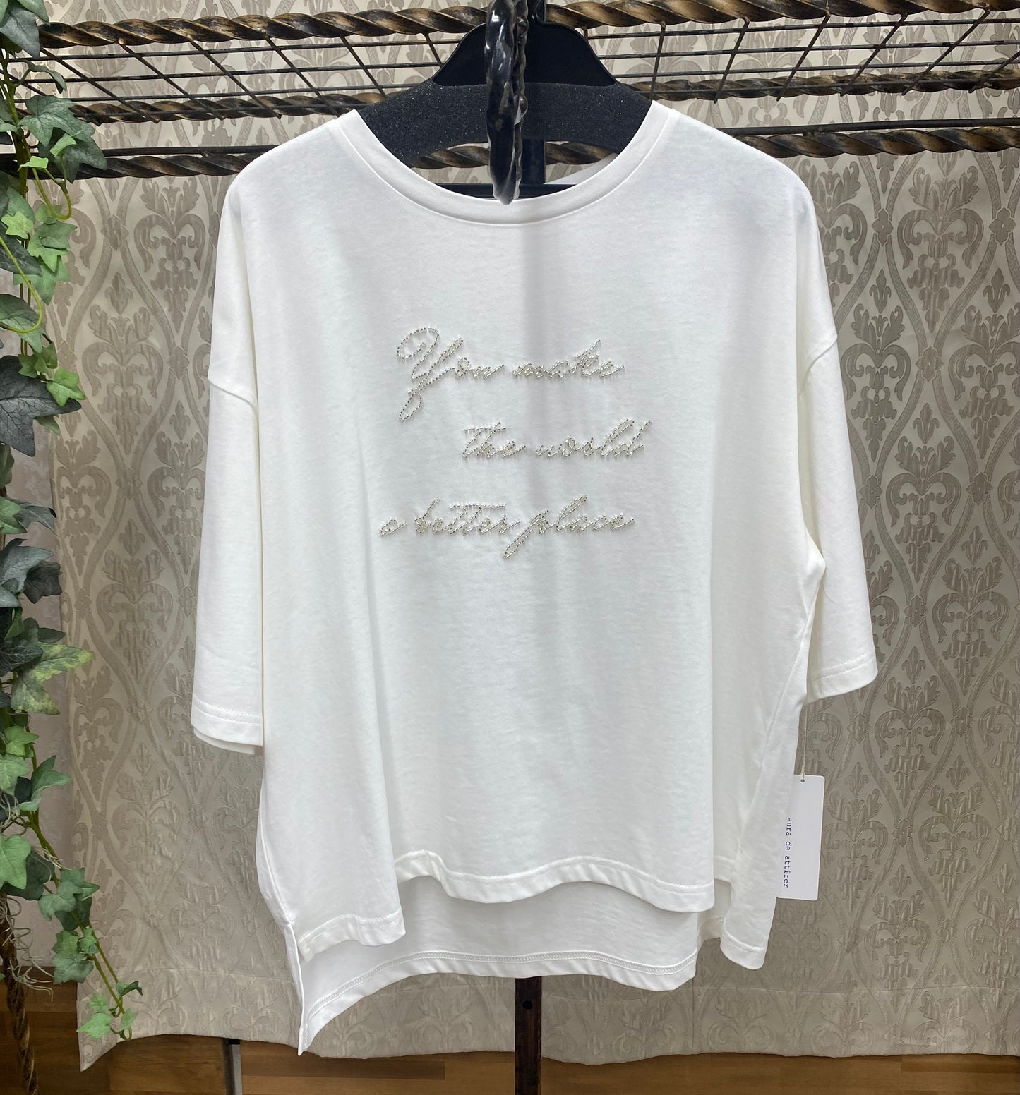 ☆epidemique ビーズ刺繍ロゴTシャツ