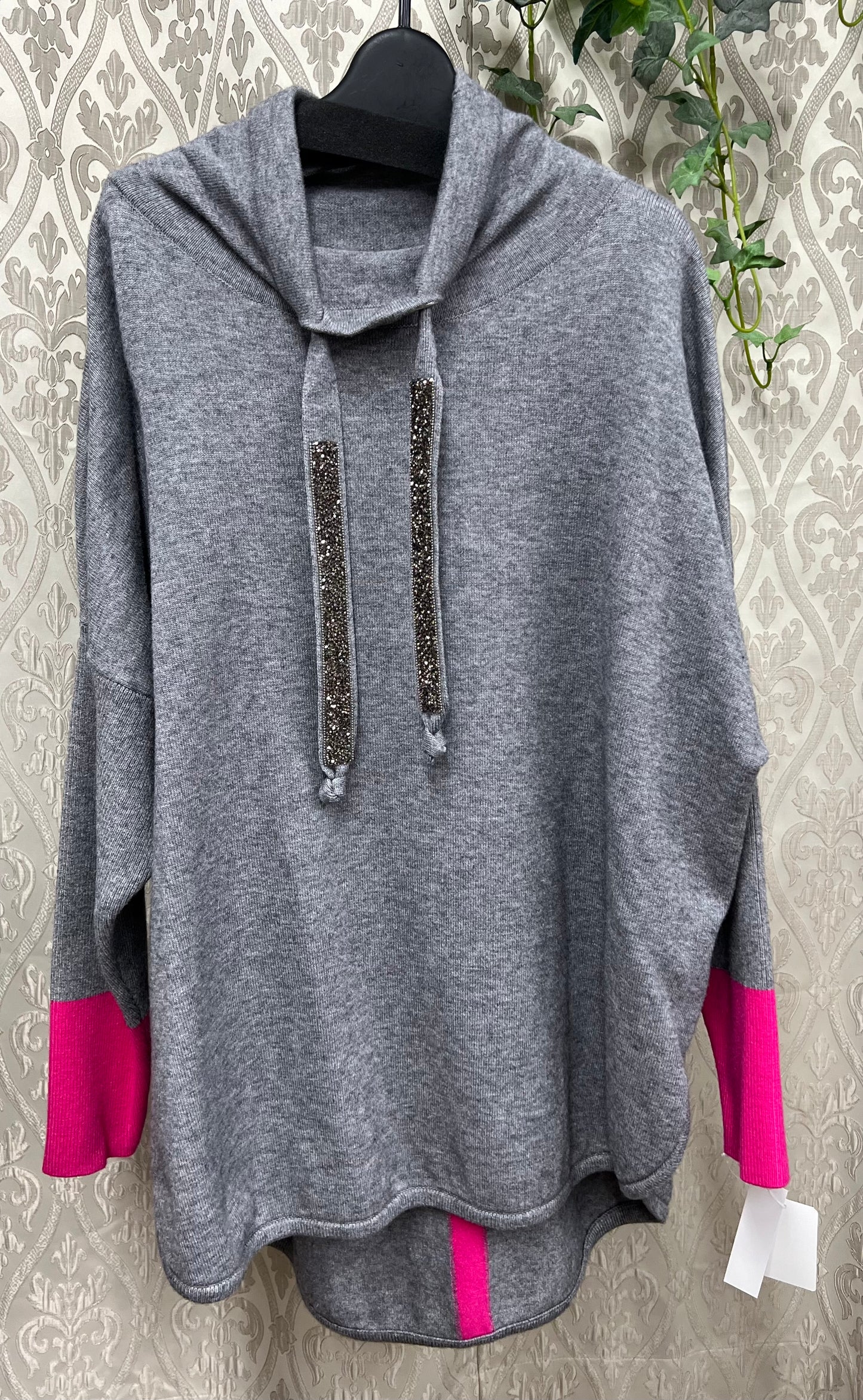 BLUE FRONCE ドロストスパンコールKNIT