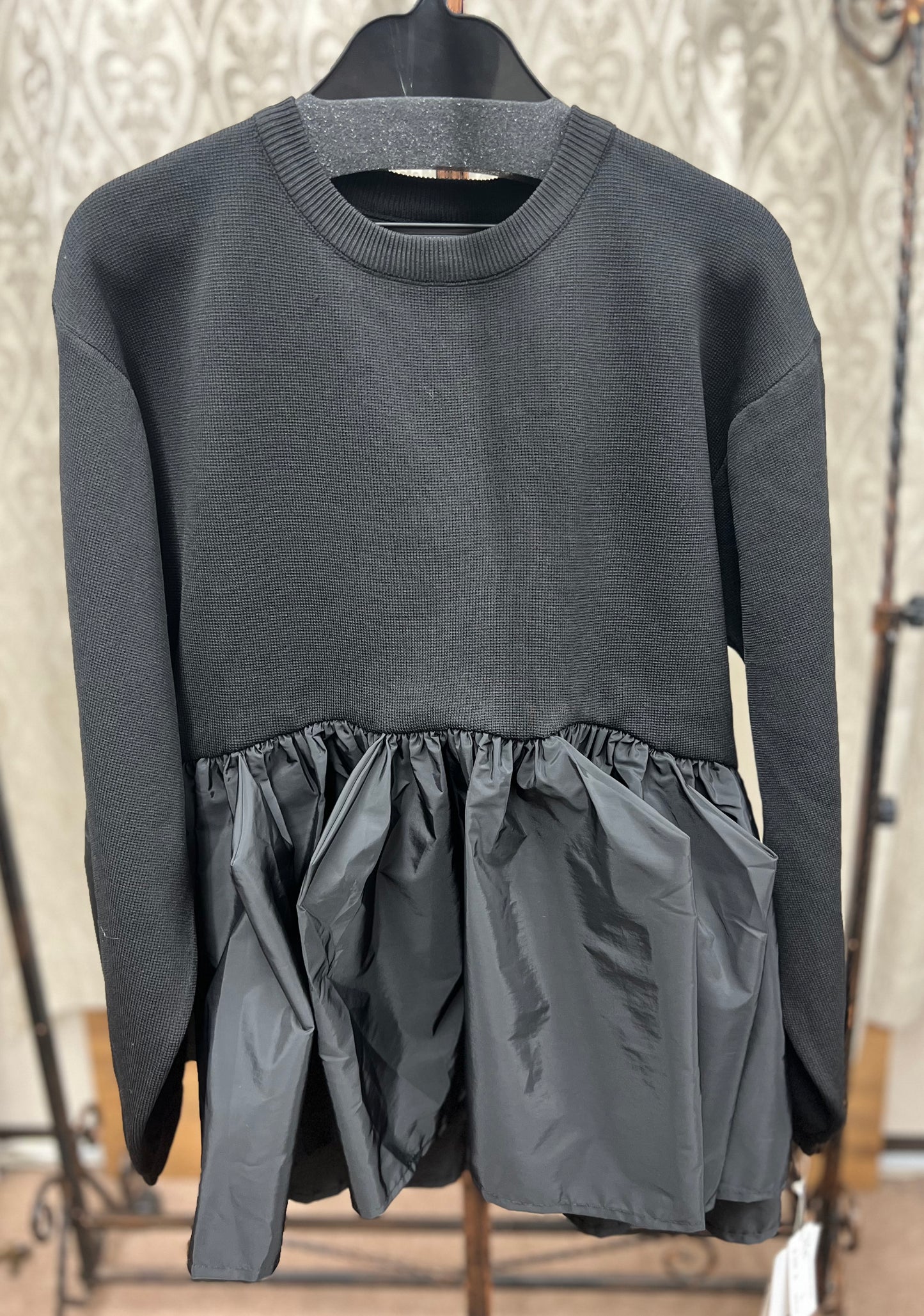 【10月29日再入荷】Amuelle rosetta byエピデミーク 異素材切替ティアードTOPS