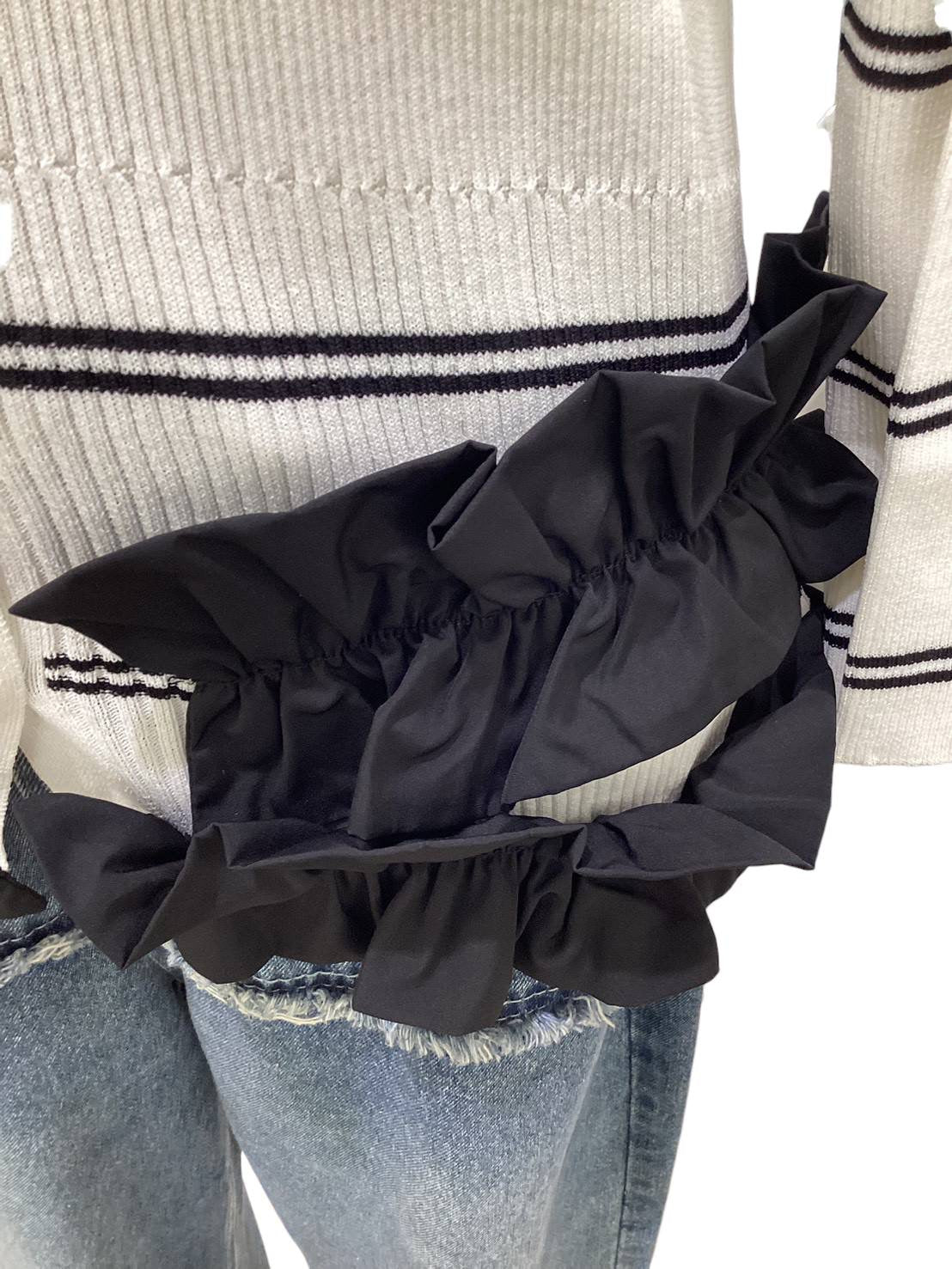 ◎Eimee Lawギャザーフリルヘムニットカーデ