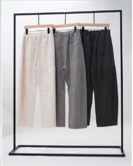 【予約商品11月中旬】 33℃ 裏起毛タックピグメントカーブワイドpt