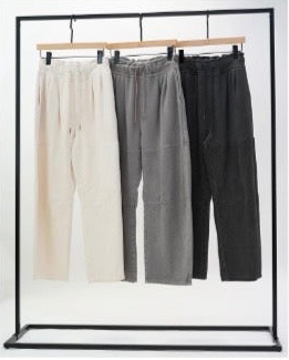 【予約商品11月中旬】 33℃ 裏起毛タックピグメントカーブワイドpt
