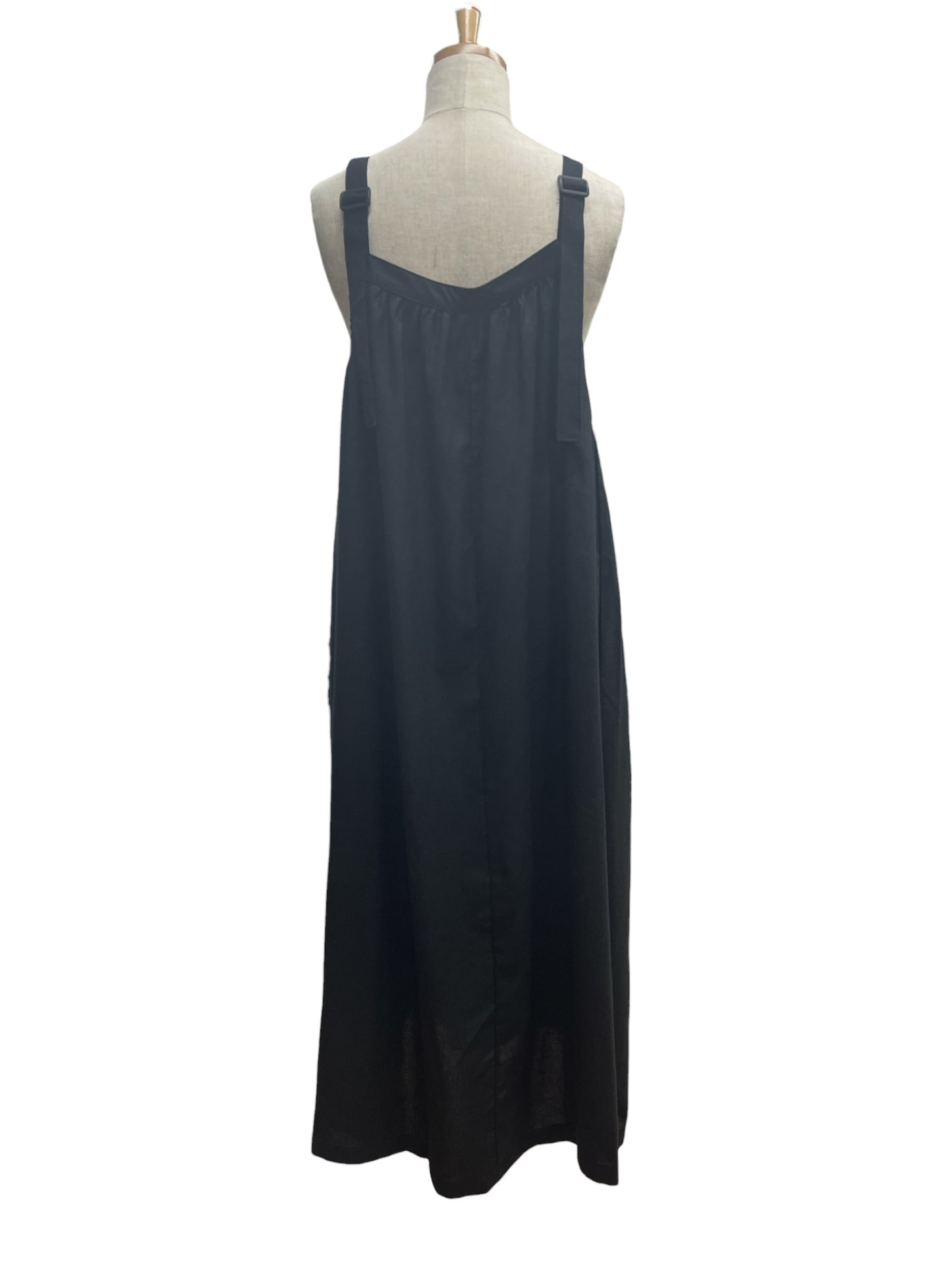 A.N.L レーヨン麻フロント釦ジャンスカ