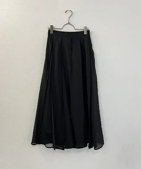 vingtrois シアー×メッシュプリーツSK
