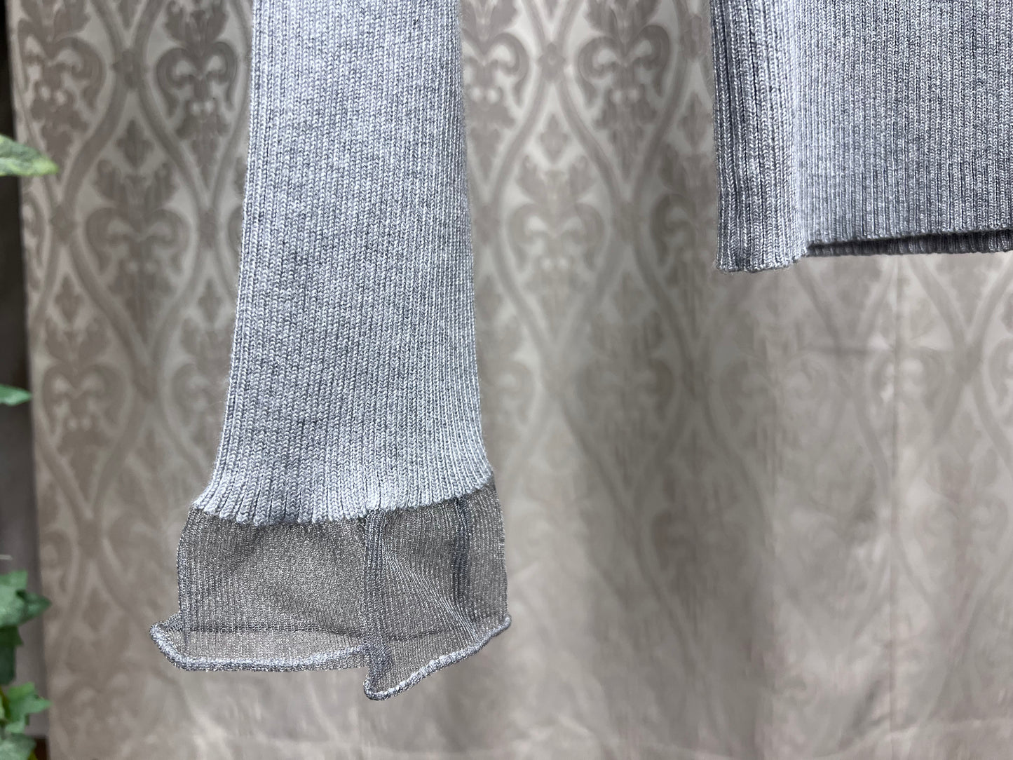 シアーラメ切替リブニットTOPS
