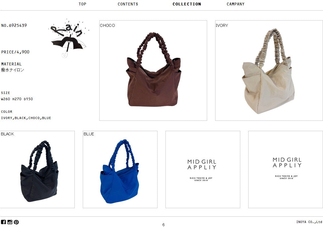 ワッシャーナイロンハンドルギャザーBAG