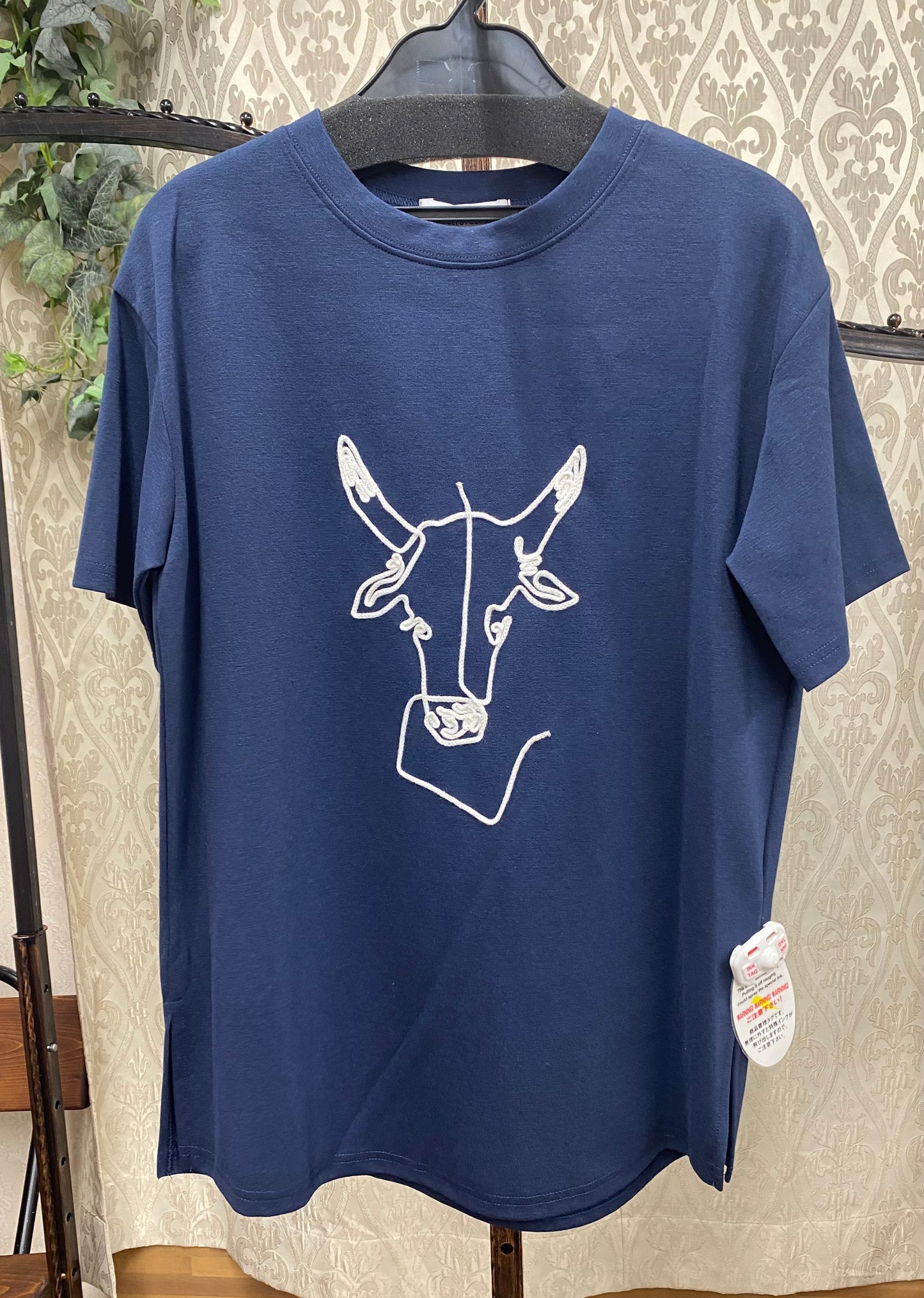 DOLLUPOOPS コード牛柄Tシャツ