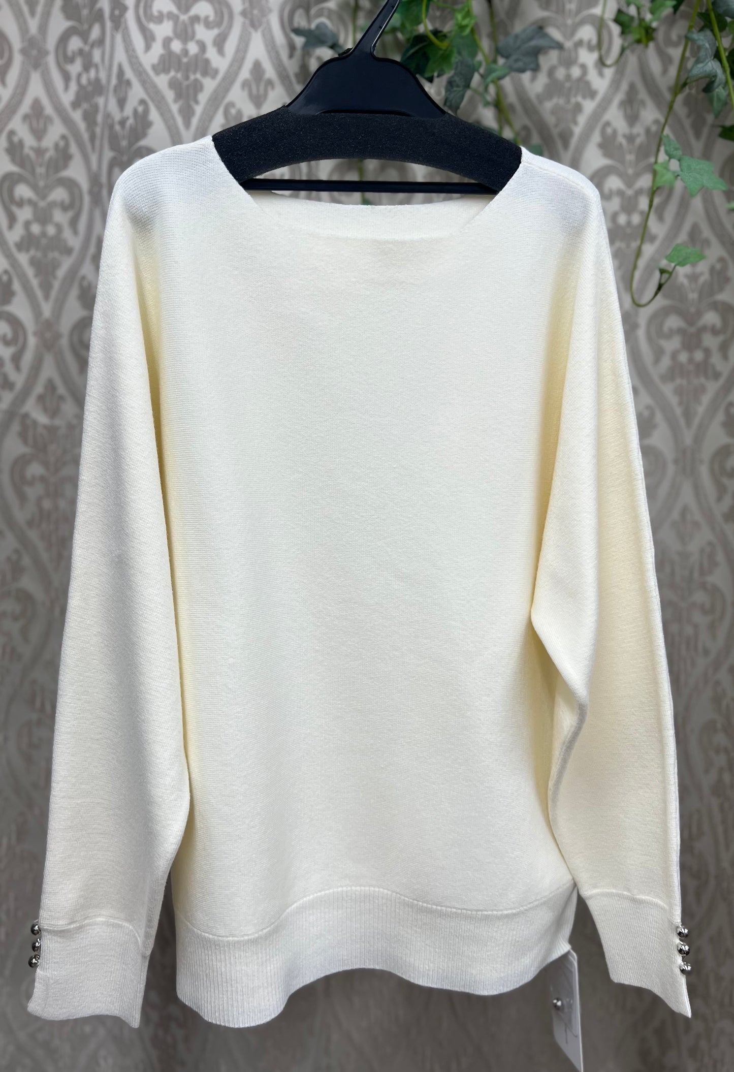 vingtrois シルバーパールドルマンニット