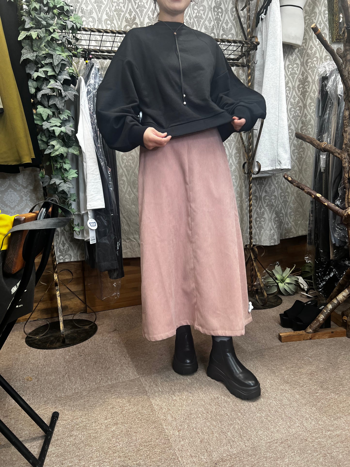 コーディロイフレアスカート