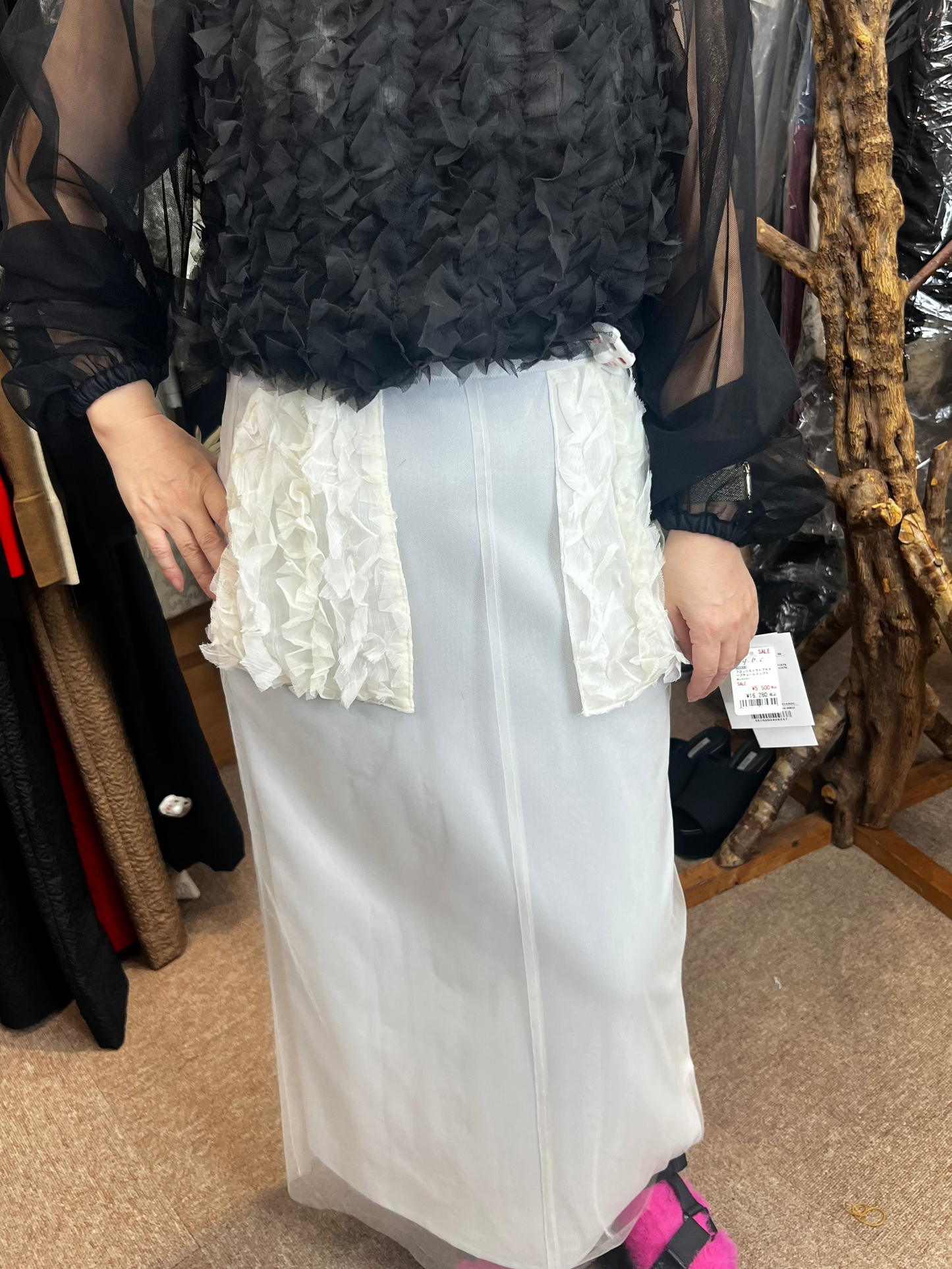 ポケットチュールレイヤードスカート