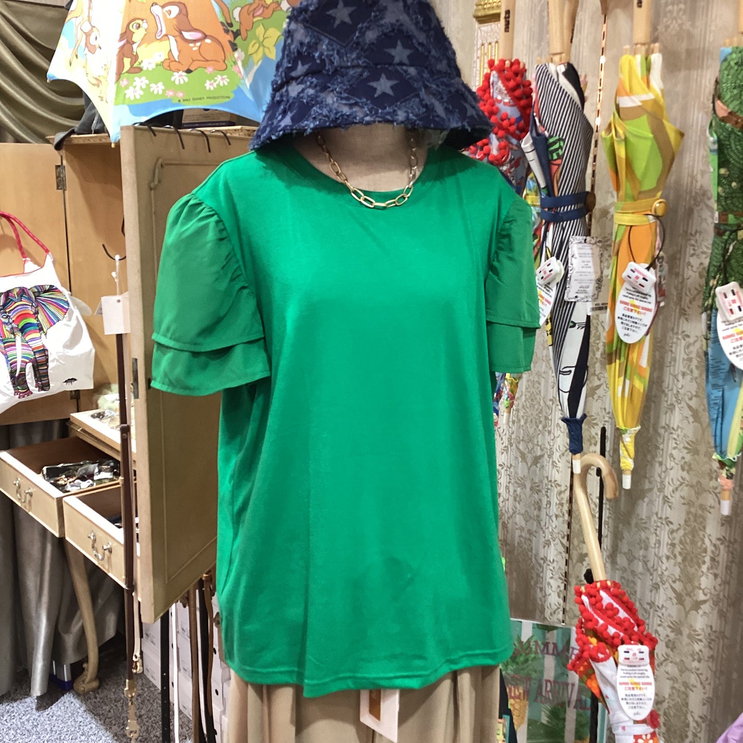 ◯袖パフT