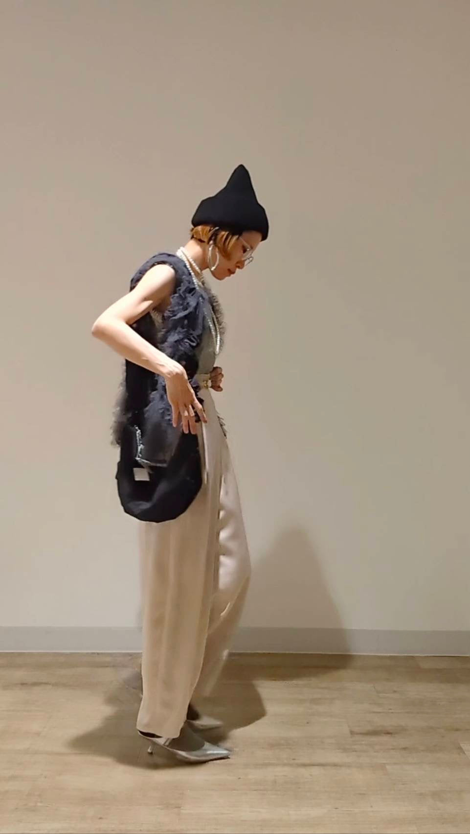 ◯Eimee Law タックコクーンサテンPT