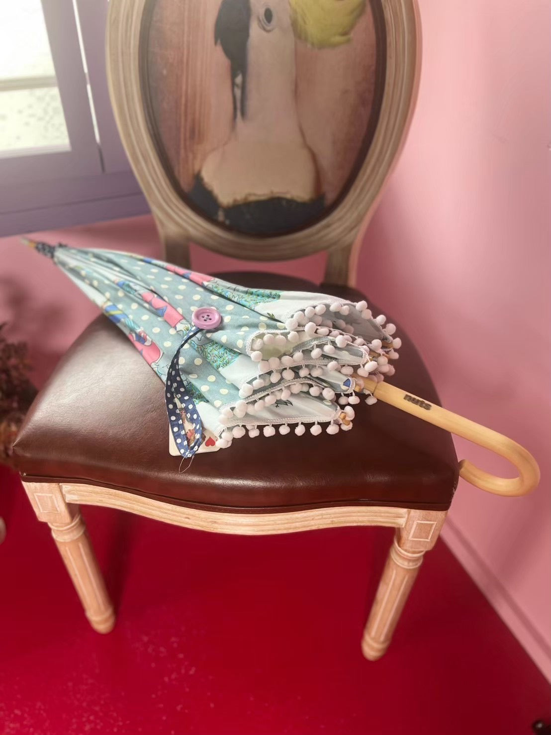 nuts 日傘 ポンポン小【本体価格+送料770円込み】