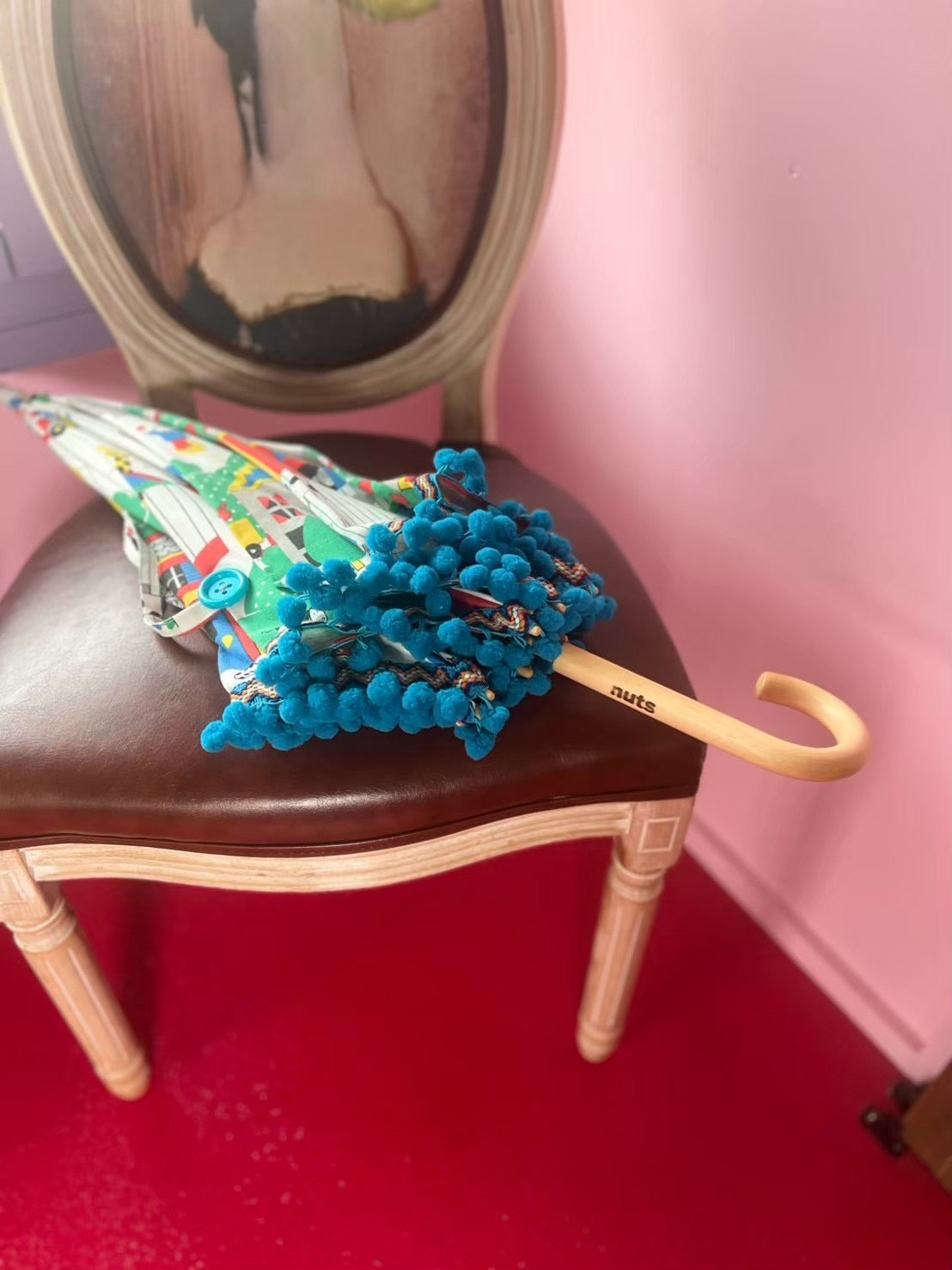 nuts 日傘 ポンポン小【本体価格+送料770円込み】