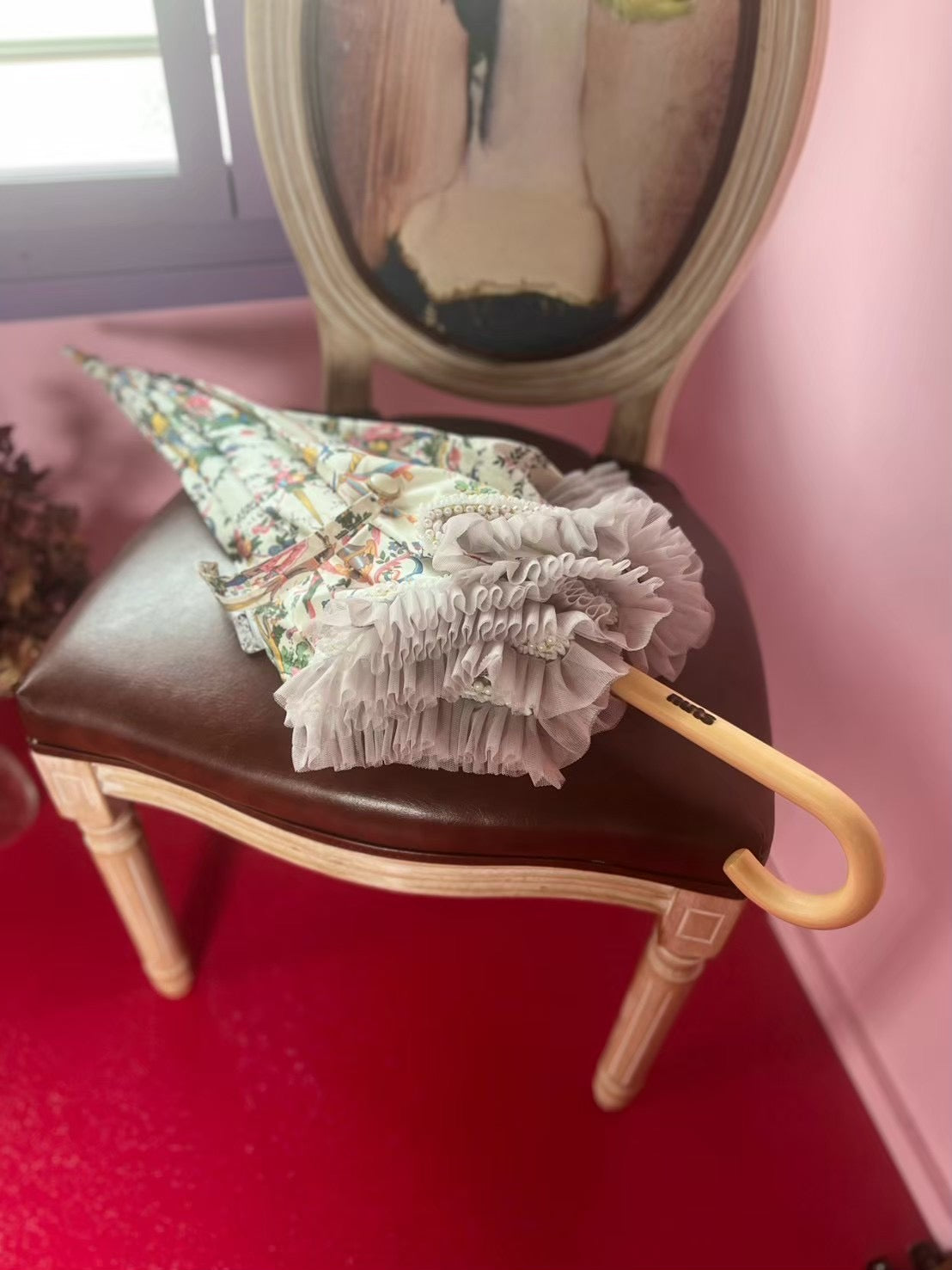 nuts 日傘 チュールフリル【本体価格+送料770円込み】