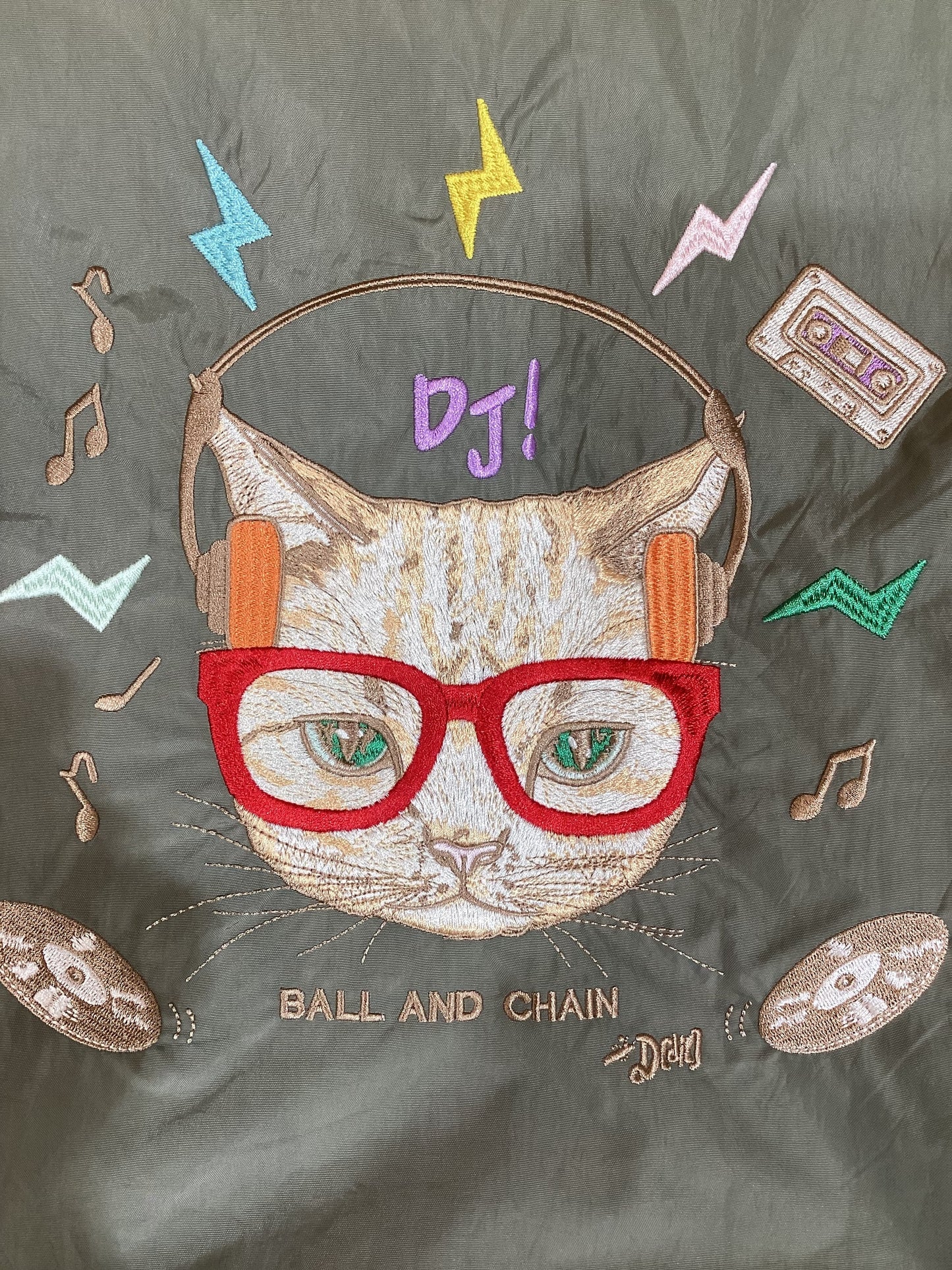 ◯ball&chain エコバッグ DJ CAT (Mサイズ)