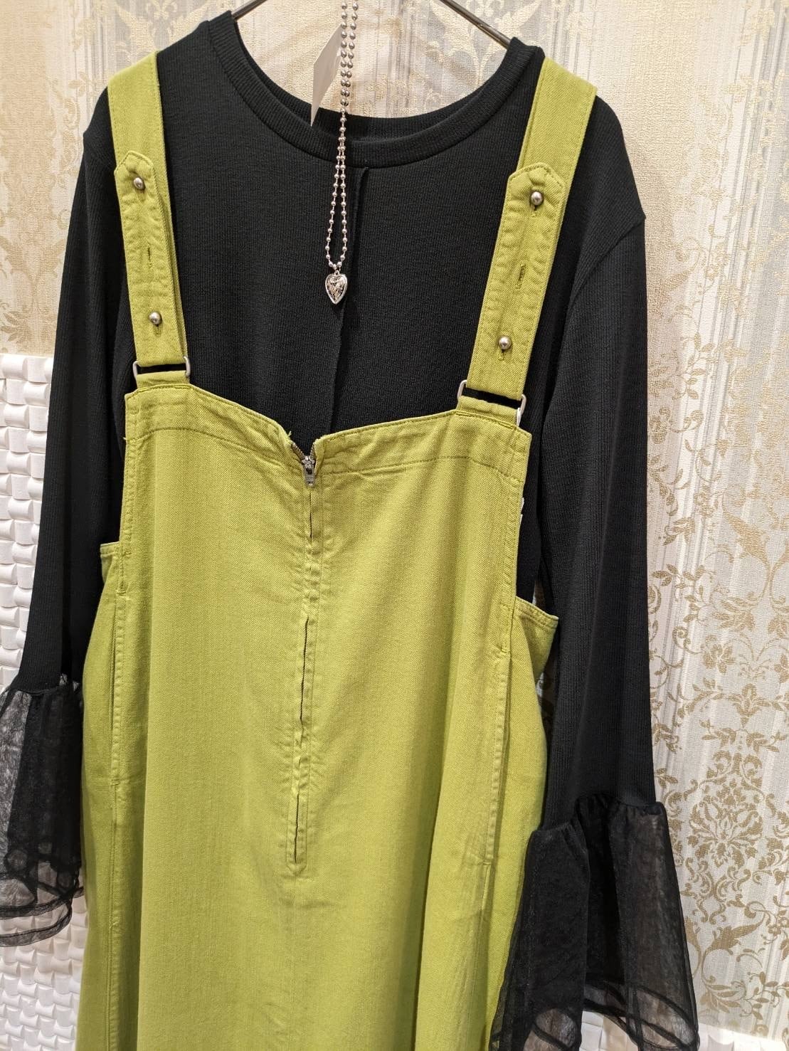 ◯【ANTGAUGE】カラーサロペットスカート