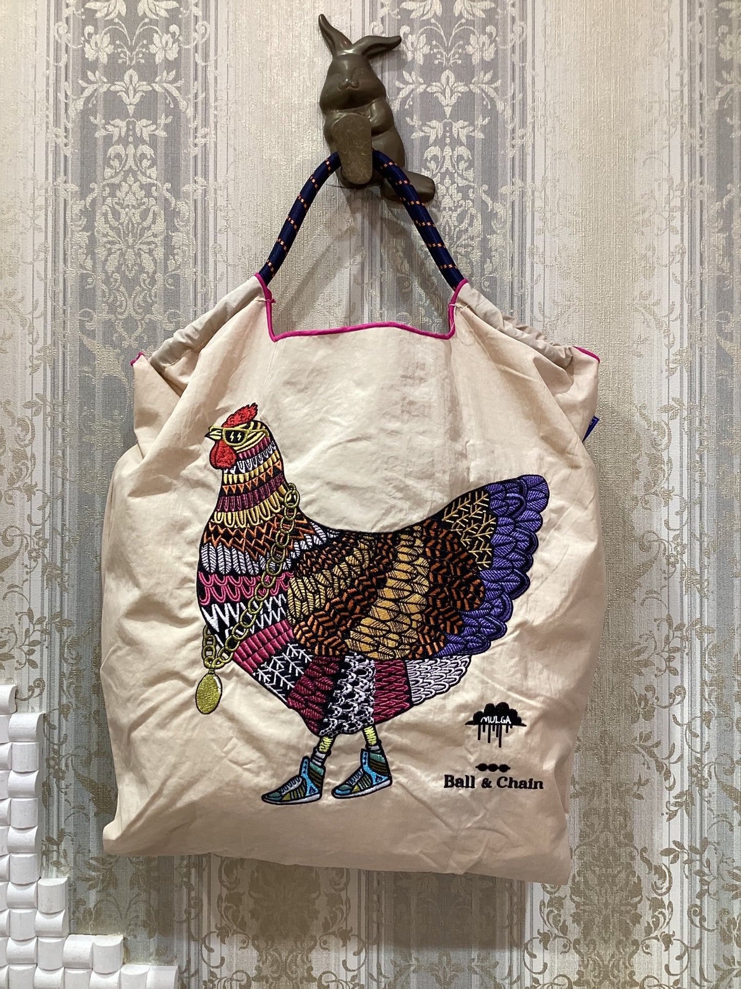 ◯ball&chain エコバッグ M.CHICKEN (Mサイズ)