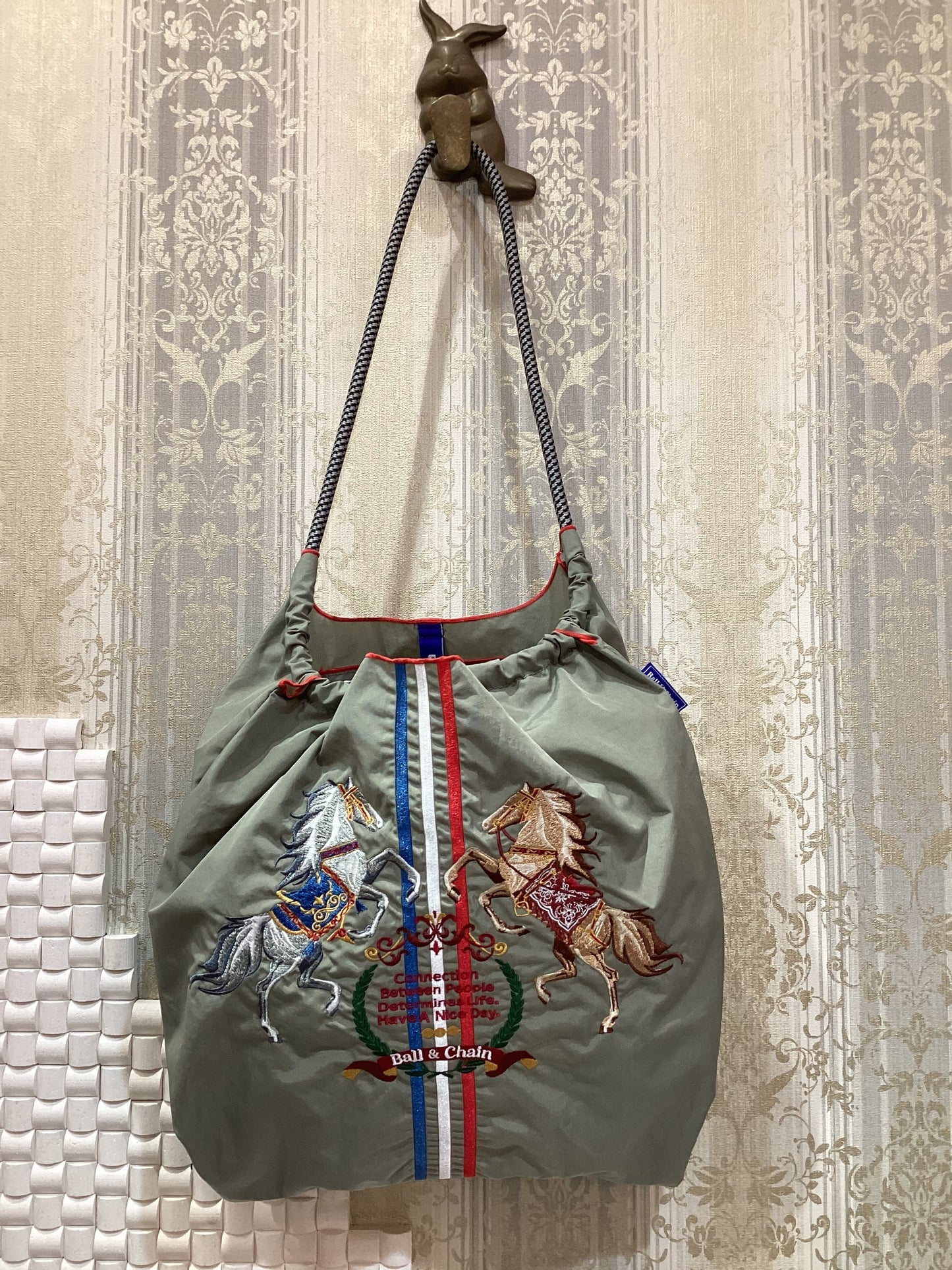 ☆ball&chain エコバッグ TWO.HORSES (Mサイズ)