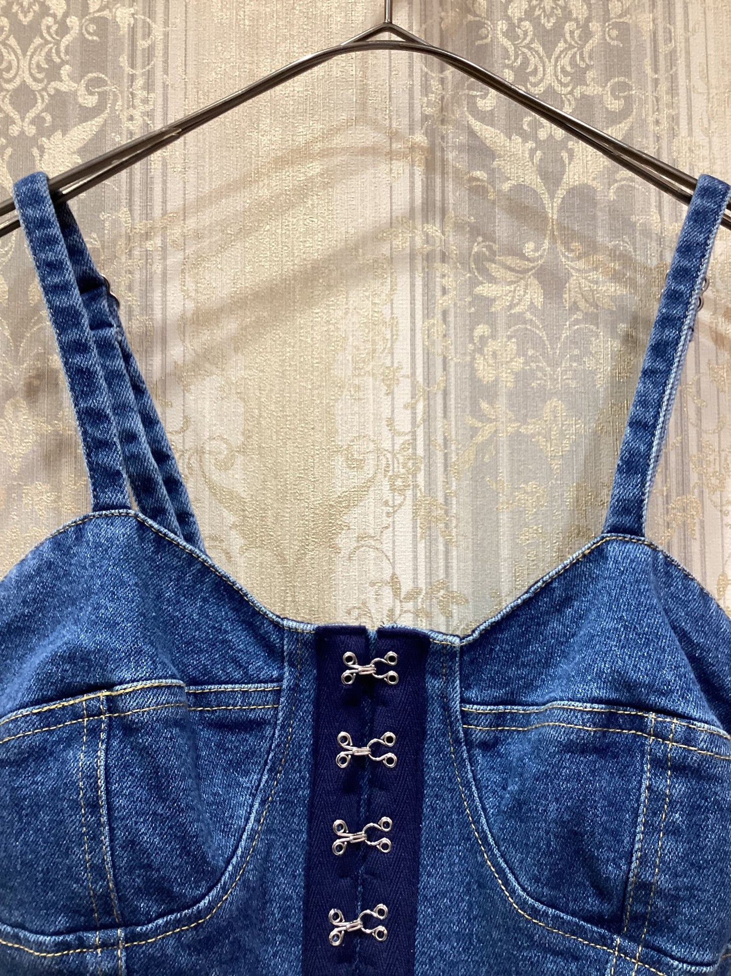◯【jouetie】コルセットライクデニムビスチェ