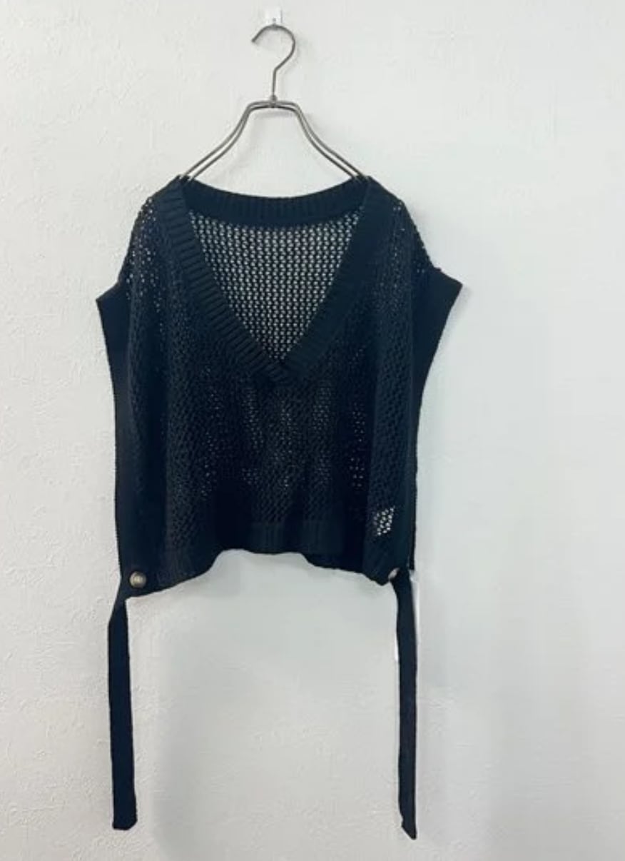メッシュニット ショートベスト