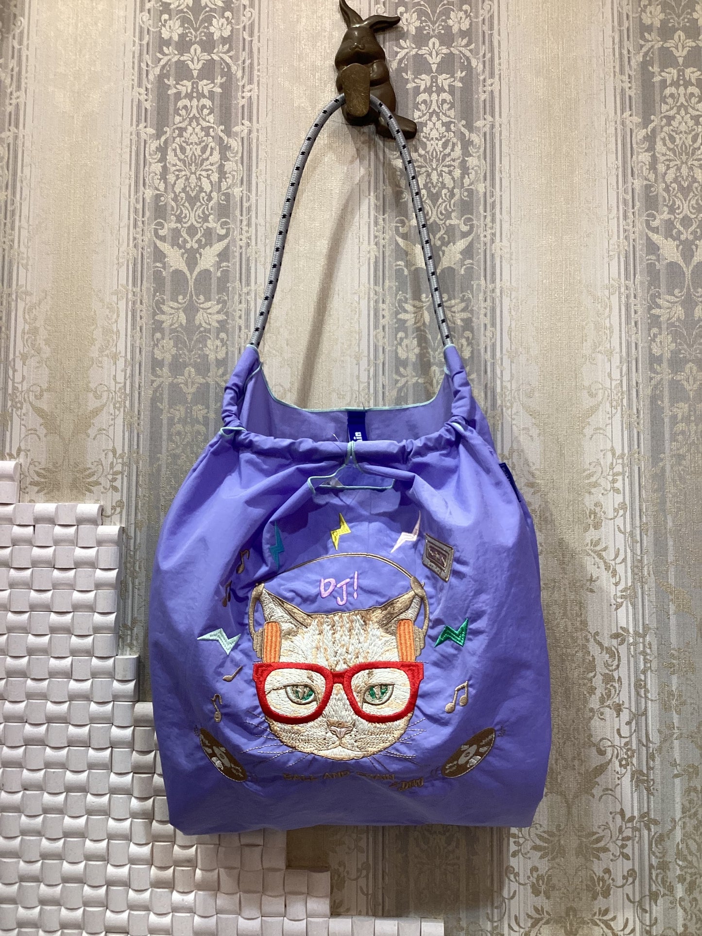 ◯ball&chain エコバッグ DJ CAT (Mサイズ)