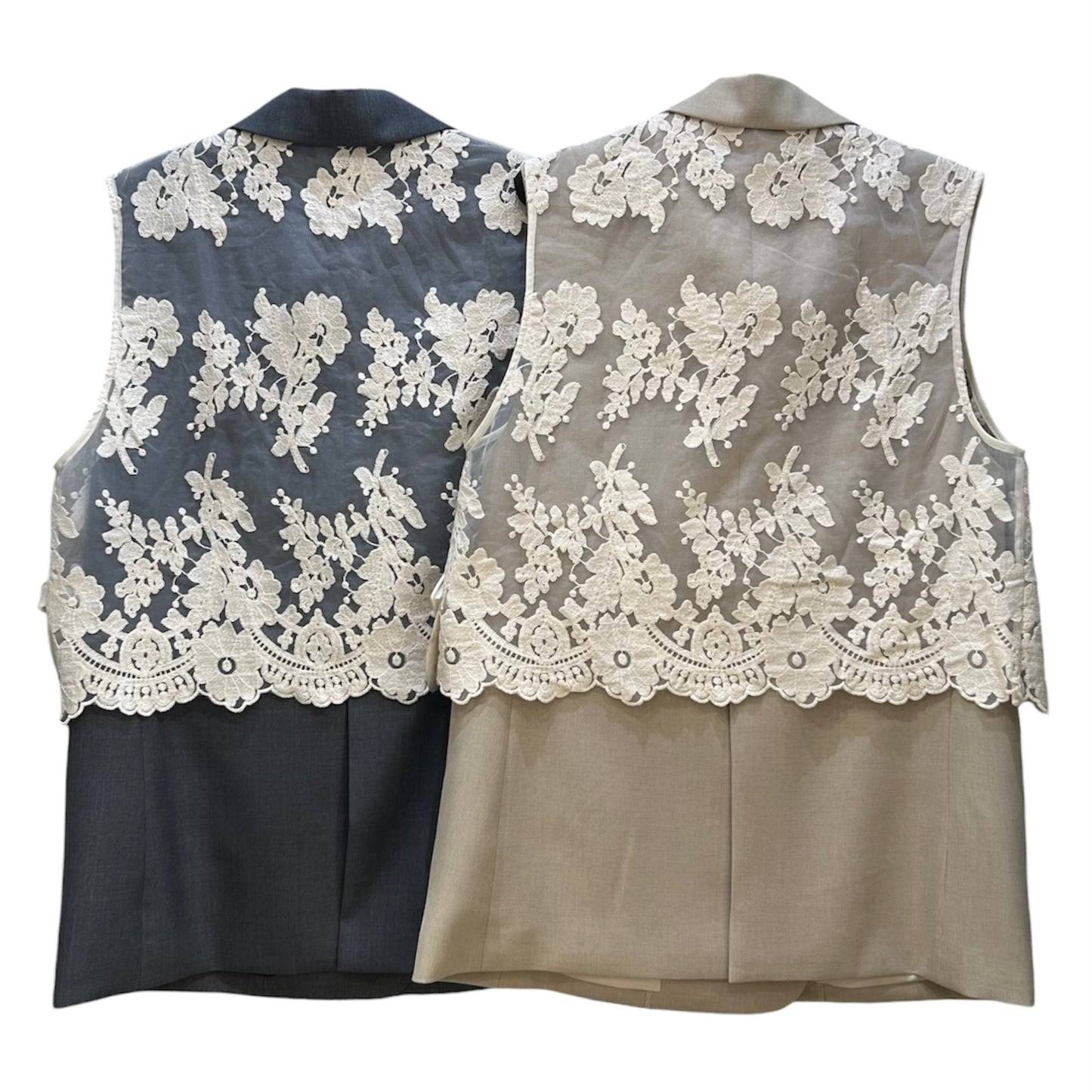 ◎Eimee Law レースレイヤードWボタンジレ