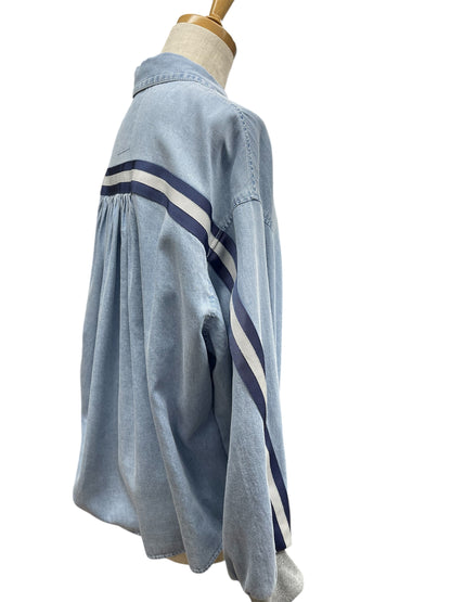 BLUE FRONCE ラインテープ使いデニムシャツ