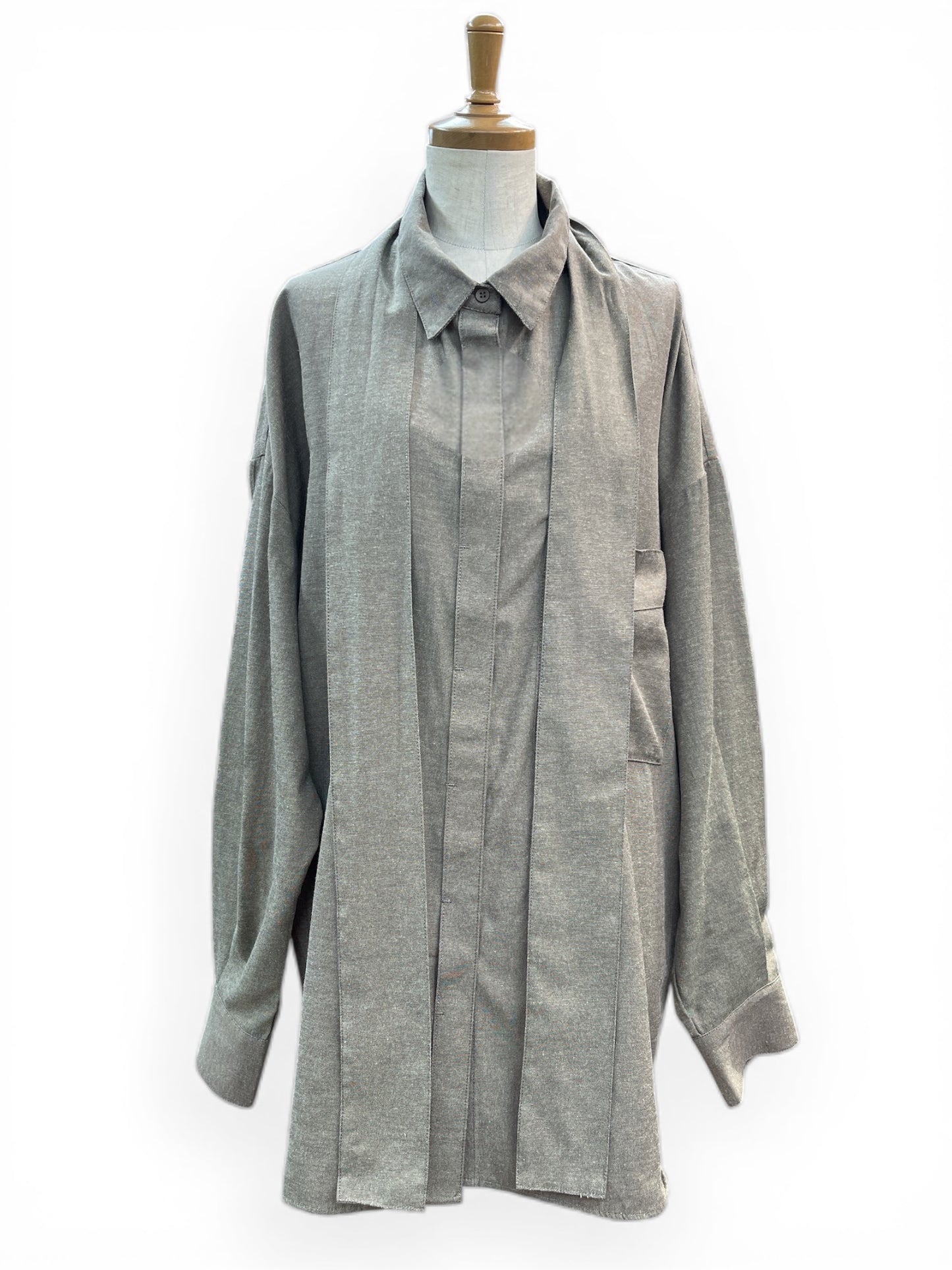 ダンガリーボウタイシャツ