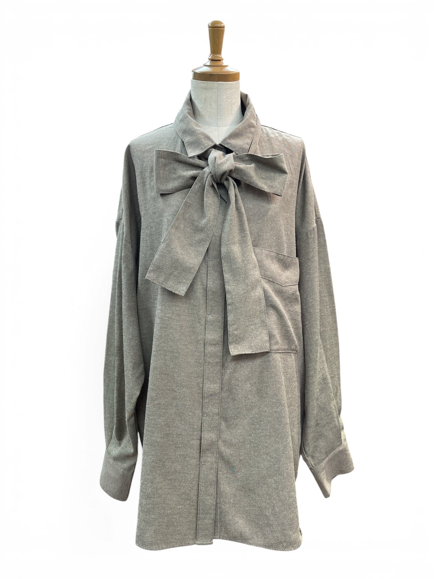 ダンガリーボウタイシャツ