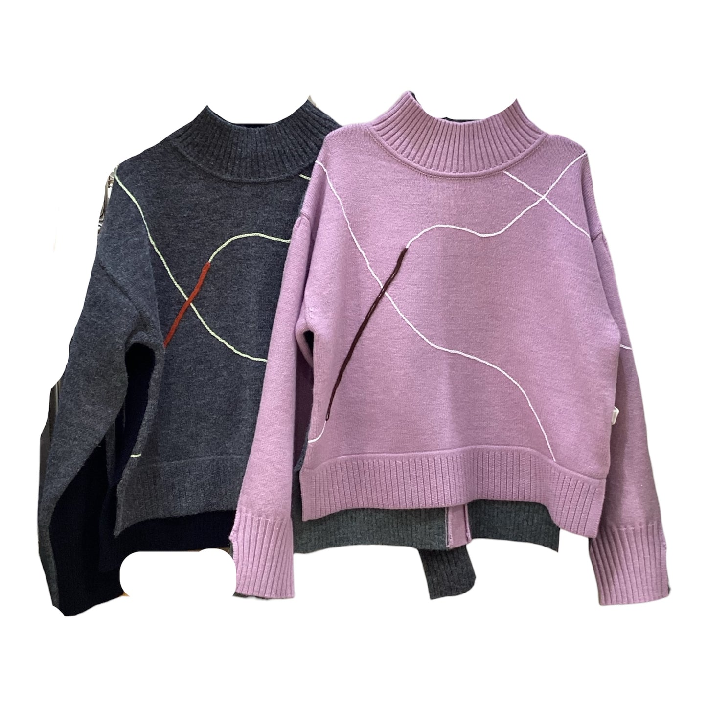 ◎Eimee Law アーチライン配色ニット