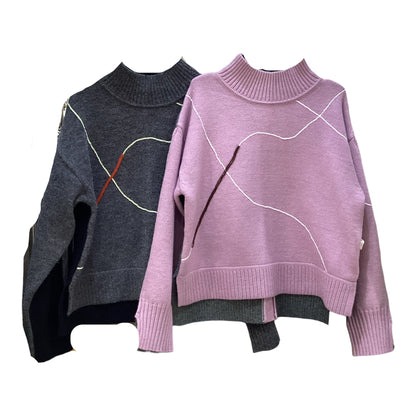 ◎Eimee Law アーチライン配色ニット