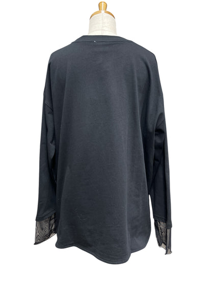 vingtrois袖口シア切替ロンT