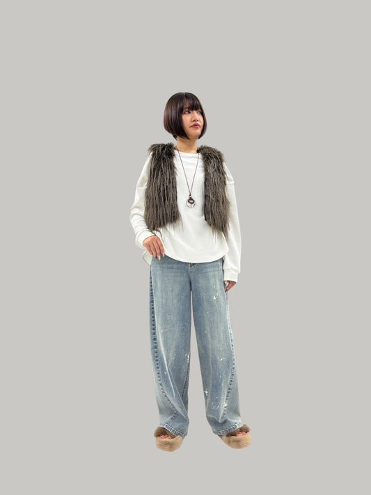 【予約商品】ayane プレーディングリブ生地クルーネックロンT