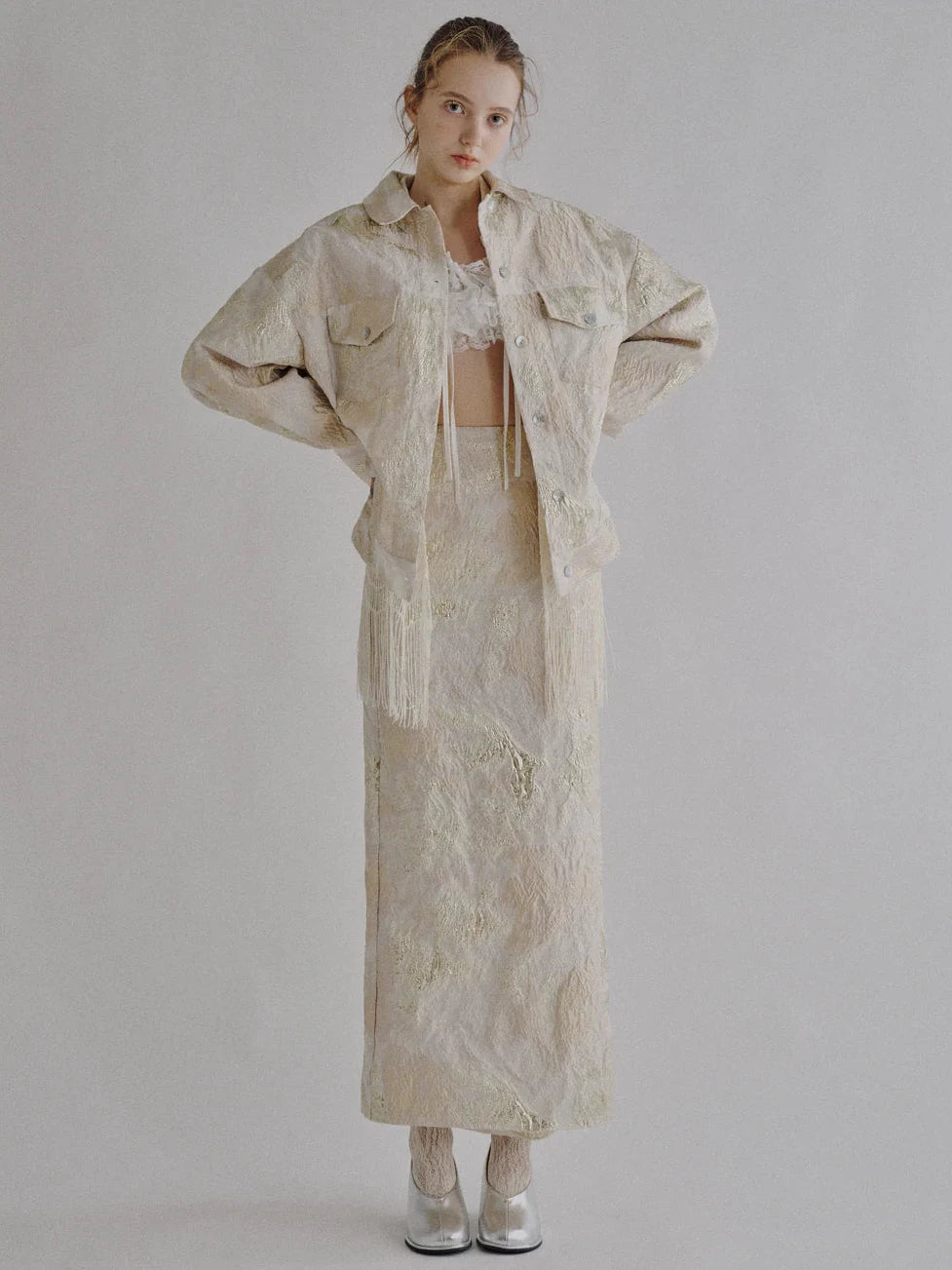 NEVO ジャガードストレートスカート