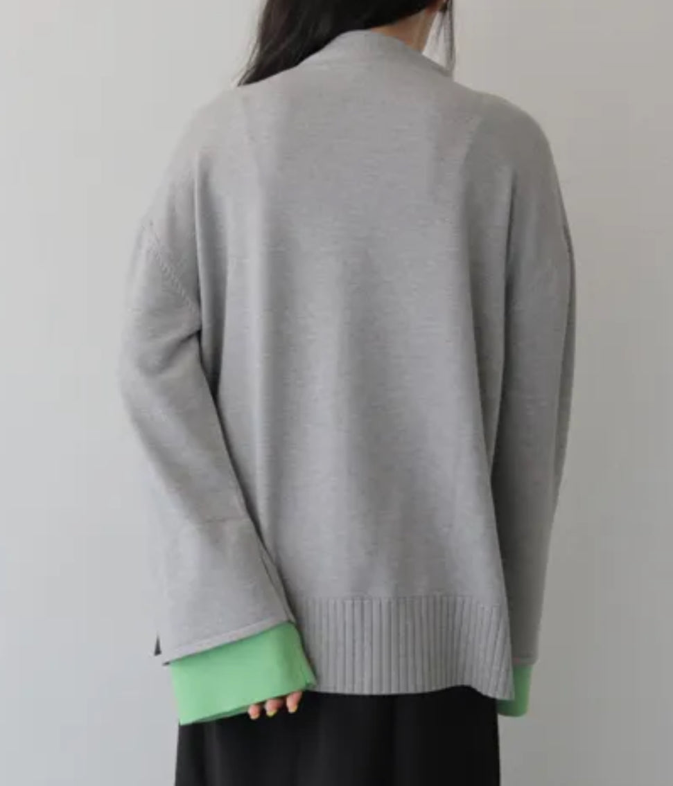 vingtrois 袖配色プルオーバー