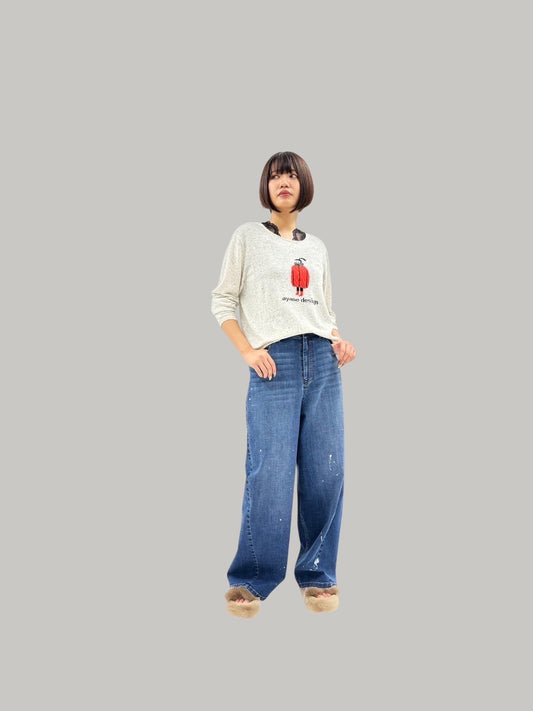 【予約商品】ayane ガールモチーフジャガードニット