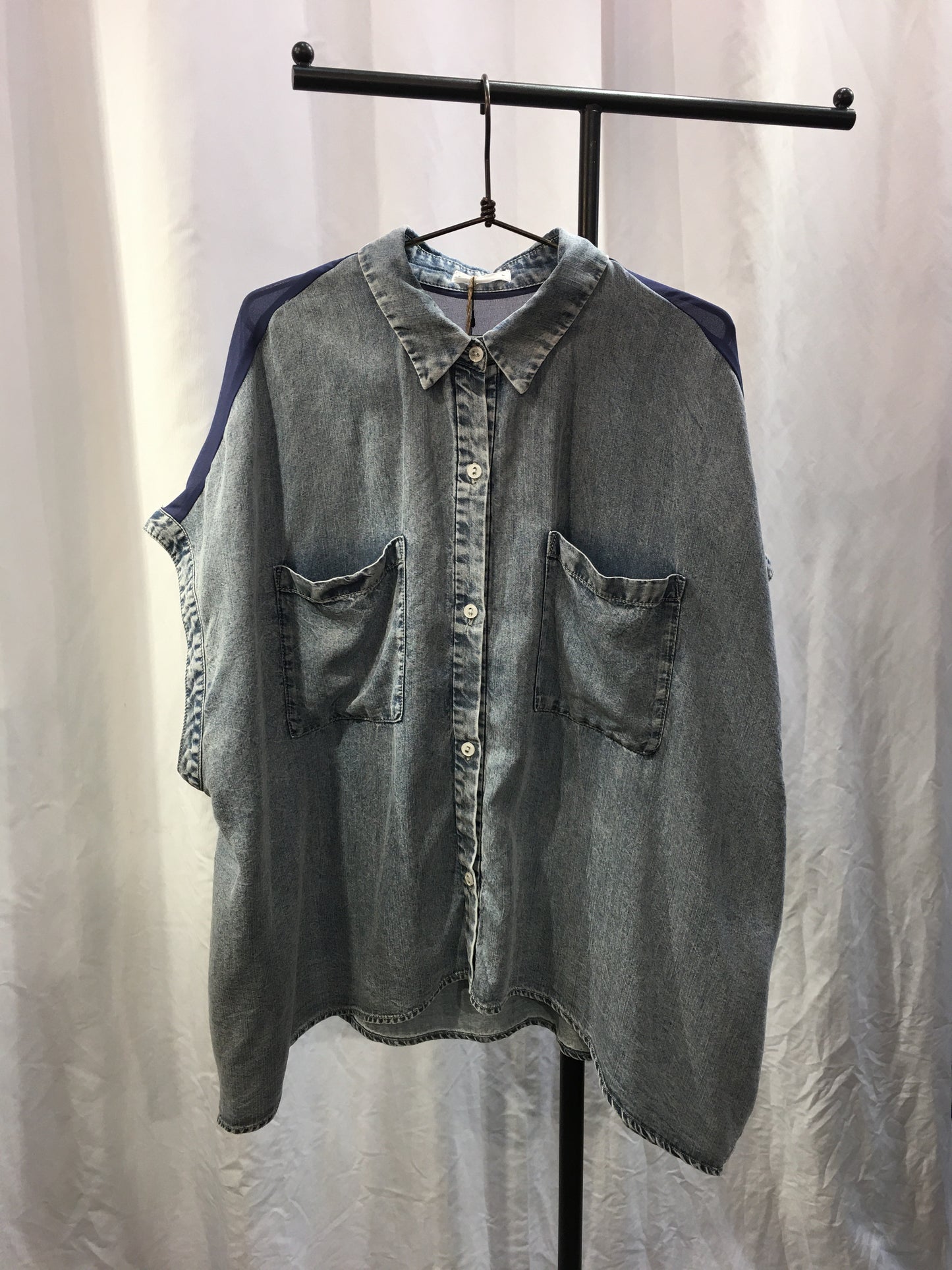 再入荷❗️☆CYNICAL シアー切替デニムシャツ