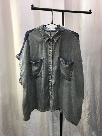 再入荷❗️☆CYNICAL シアー切替デニムシャツ