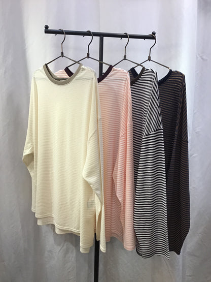 ☆chignonシアーボーダーTee
