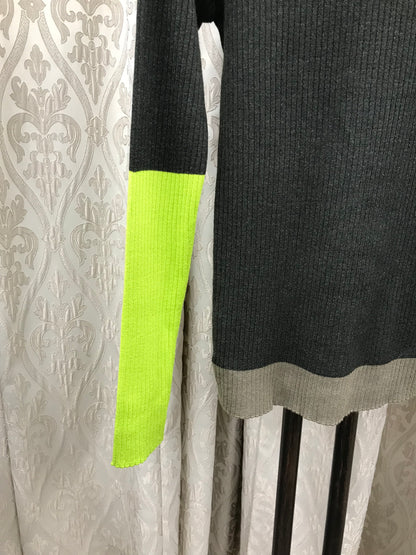 ブロック配色リブニット