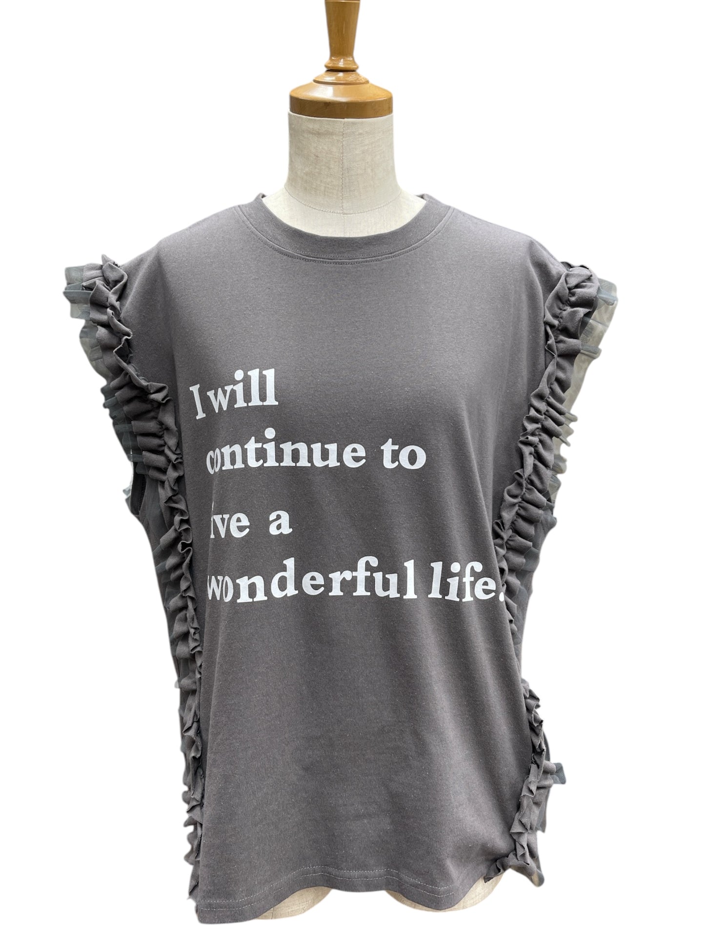 ロゴチュールスリーブトップス