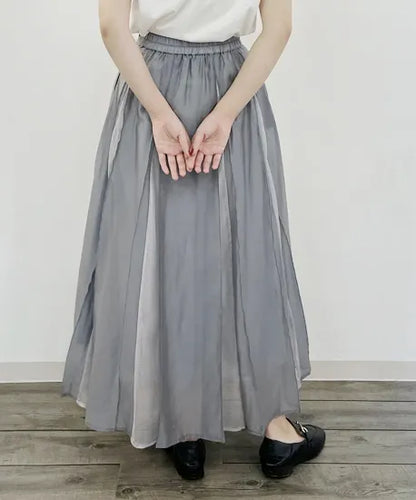 vingtrois シアー×メッシュプリーツSK